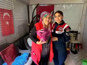 Aydın Jandarması, Şehit Annesini Ziyaret Etti